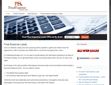 Tablet Screenshot of finalexpenseleads.com