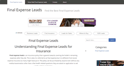 Desktop Screenshot of finalexpenseleads.info